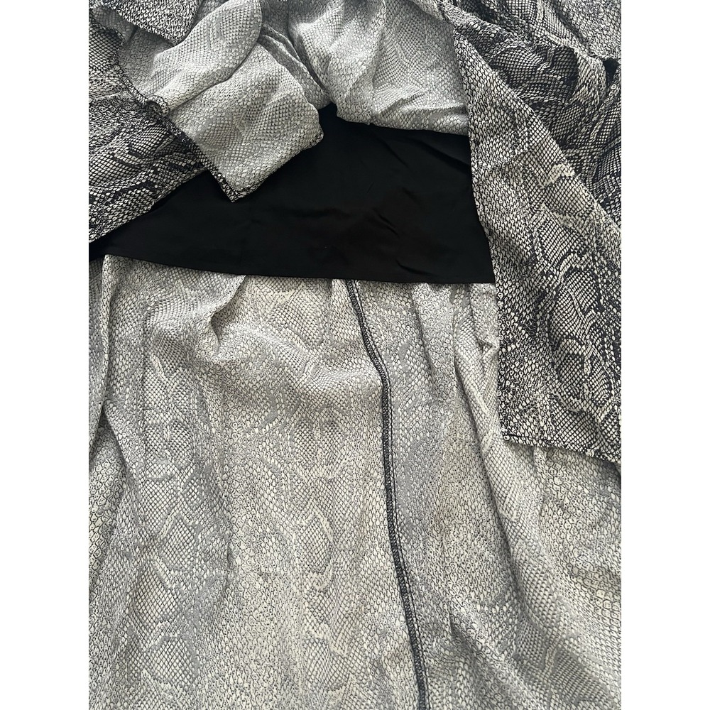 Anthropologie Maeve Annette Snake Print Pleated Midi Skirt Size 14 Tie Waist - Picture 7 of 9